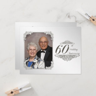 Uitnodigingskaart voor 60-jarig huwelijksjubileum  kaart