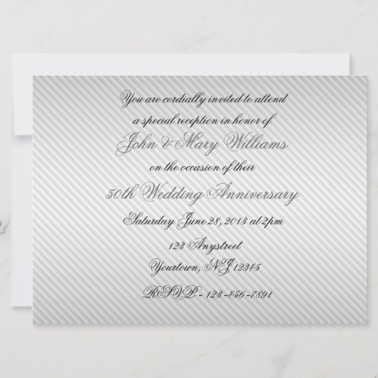 Uitnodigingskaart voor 60-jarig huwelijksjubileum  kaart (Achterkant)