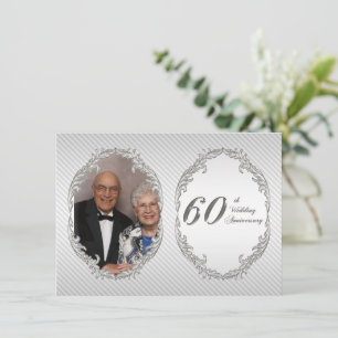 Uitnodigingskaart voor 60-jarig huwelijksjubileum  kaart