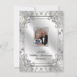 Uitnodigingskaart voor 60-jarig huwelijksjubileum  kaart