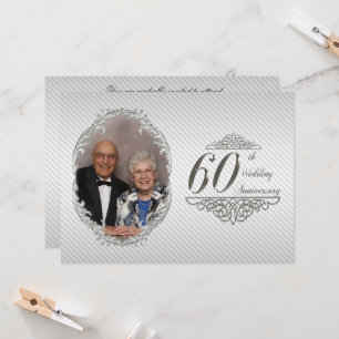 Uitnodigingskaart voor 60-jarig huwelijksjubileum kaart
