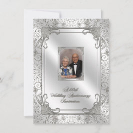 Uitnodigingskaart voor 60-jarig huwelijksjubileum  kaart