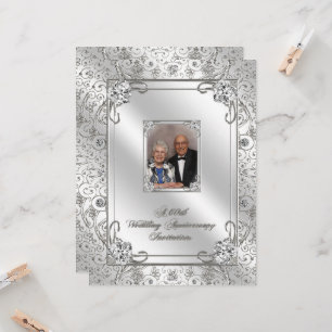 Uitnodigingskaart voor 60-jarig huwelijksjubileum  kaart