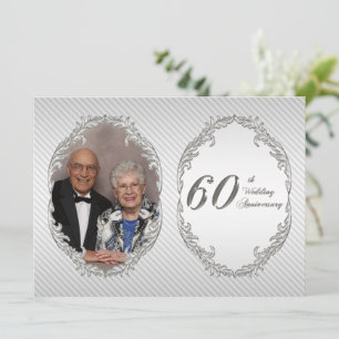 Uitnodigingskaart voor 60-jarig huwelijksjubileum  kaart
