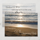 Uitnodigingskaart voor 60-jarig jubileum 'Golven b Kaart (Voorkant / Achterkant)