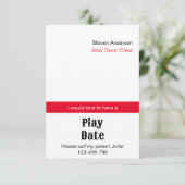 Uitnodigingskaart voor afspraakje kaart (Staand voorkant)