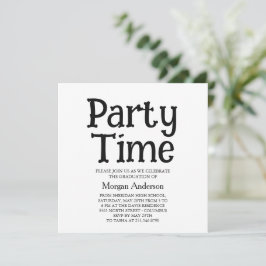 Uitnodigingskaart voor afstudeerfeest met modern z kaart