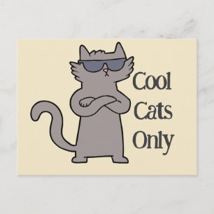 Uitnodigingskaart voor 'Alleen Koele Katten'-evene Uitnodiging Briefkaart