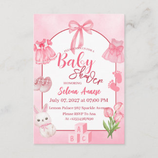 Uitnodigingskaart voor babyfeest kaart