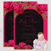 Uitnodigingskaart voor babyshower (Voorkant / Achterkant)