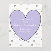 Uitnodigingskaart voor babyshower HAMbyWG Briefkaart (Voorkant)