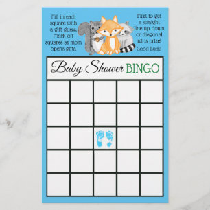Uitnodigingskaart voor babyshower-spellen met bosd flyer