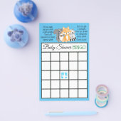 Uitnodigingskaart voor babyshower-spellen met bosd flyer (Enkel)