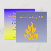 Uitnodigingskaart voor barbecues kaart (Voorkant / Achterkant)