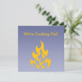 Uitnodigingskaart voor barbecues kaart (Staand voorkant)