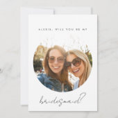 Uitnodigingskaart voor bruidsmeisje kaart (Voorkant)