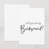 Uitnodigingskaart voor bruidsmeisje save the date (Voorkant / Achterkant)