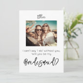 Uitnodigingskaart voor bruidsmeisje save the date (Staand voorkant)