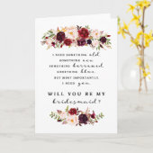 Uitnodigingskaart voor bruidsmeisje, Vouwkaart Kaart (Gele Bloem)