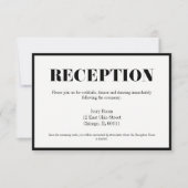 Uitnodigingskaart voor bruiloftsreceptie 'Mr and M Kaart (Voorkant)