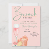 Uitnodigingskaart voor brunch en bubbels kaart (Voorkant)