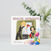 Uitnodigingskaart voor de opening van schoonheidss kaart (Staand voorkant)