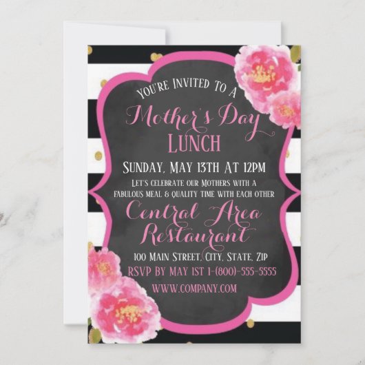 Uitnodigingskaart voor elastische moeders kaart (Voorkant)