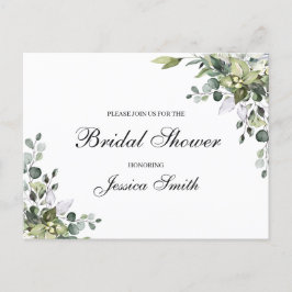 Uitnodigingskaart voor Eucalyptus Bruidsontbijt Briefkaart