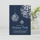 Uitnodigingskaart voor feest / kerstfeest kaart (Staand voorkant)