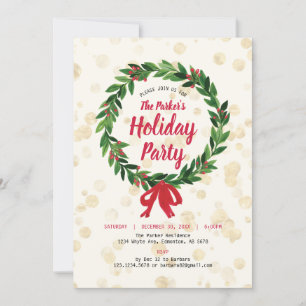 Uitnodigingskaart voor feest / kerstfeest kaart