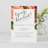 Uitnodigingskaart voor feest met aangepaste sjablo kaart (Staand voorkant)