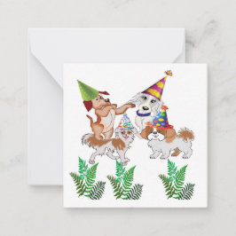 Uitnodigingskaart voor feestje notitiekaartje