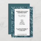 Uitnodigingskaart voor gehaakte ontwerppartij kaart (Voorkant / Achterkant)