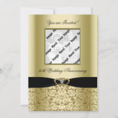 Uitnodigingskaart voor gouden huwelijksjubileum me kaart (Voorkant)