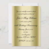 Uitnodigingskaart voor gouden huwelijksjubileum me kaart (Achterkant)