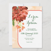 Uitnodigingskaart voor gouden kleuren kaart (Voorkant)