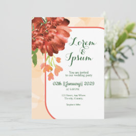 Uitnodigingskaart voor gouden kleuren kaart