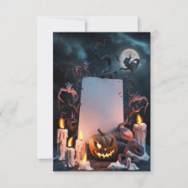 Uitnodigingskaart voor Halloween Kaart
