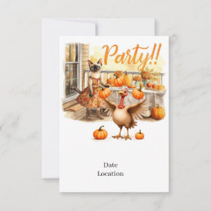 Uitnodigingskaart voor herfstfeest – Knus herfstfe Kaart