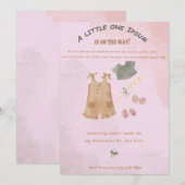 Uitnodigingskaart voor het verwelkomen van een pas kaart (Voorkant / Achterkant)