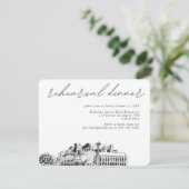 Uitnodigingskaart voor huwelijksrepetitie in Seatt Informatiekaartje (Staand voorkant)