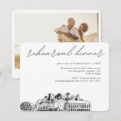 Uitnodigingskaart voor huwelijksrepetitie in Seatt Informatiekaartje (Voorkant / Achterkant)
