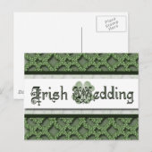 Uitnodigingskaart voor Ierse bruiloft Uitnodiging Briefkaart (Voorkant / Achterkant)