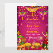 Uitnodigingskaart voor Jaggo-nacht, ceremoniekaart Kaart (Voorkant / Achterkant)