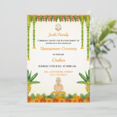 Uitnodigingskaart voor Janoi Ceremony, Upanayanam  Kaart (Staand voorkant)