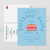 Uitnodigingskaart voor jongensverjaardagsfeest HAM Briefkaart (Voorkant / Achterkant)