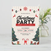 uitnodigingskaart voor kerstavond kaart (Staand voorkant)