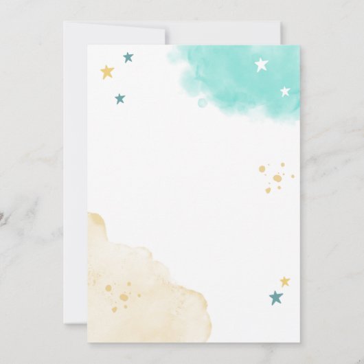 Uitnodigingskaart voor kinderverjaardagsfeestje kaart (Achterkant)