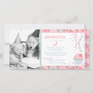 Uitnodigingskaart voor lieve meisjes