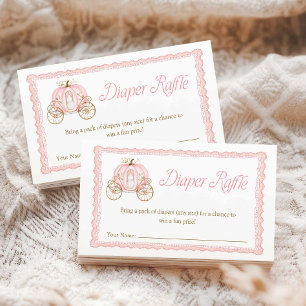Uitnodigingskaart voor luierraffle voor babymeisje informatiekaartje